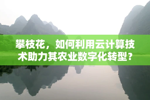 攀枝花，如何利用云计算技术助力其农业数字化转型？