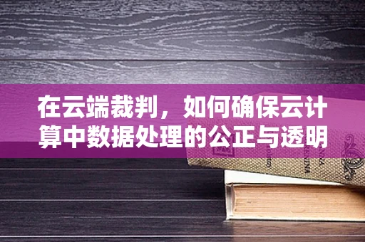 在云端裁判，如何确保云计算中数据处理的公正与透明？