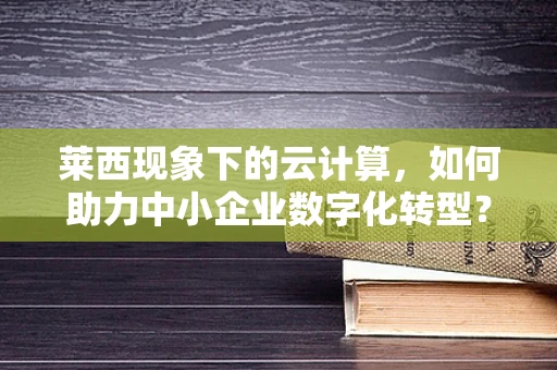 莱西现象下的云计算，如何助力中小企业数字化转型？