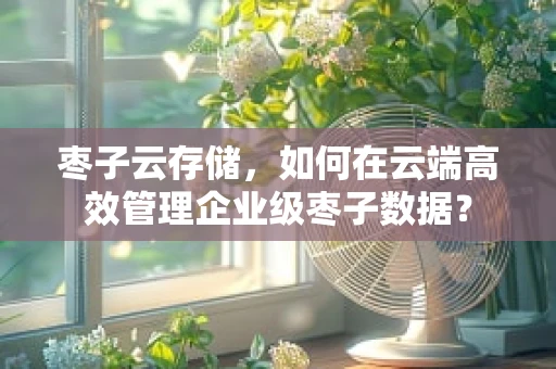 枣子云存储，如何在云端高效管理企业级枣子数据？