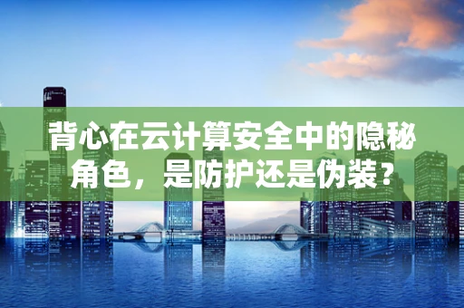背心在云计算安全中的隐秘角色，是防护还是伪装？