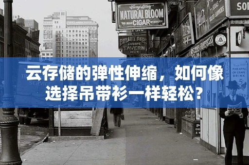 云存储的弹性伸缩，如何像选择吊带衫一样轻松？