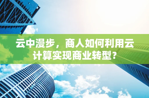 云中漫步，商人如何利用云计算实现商业转型？