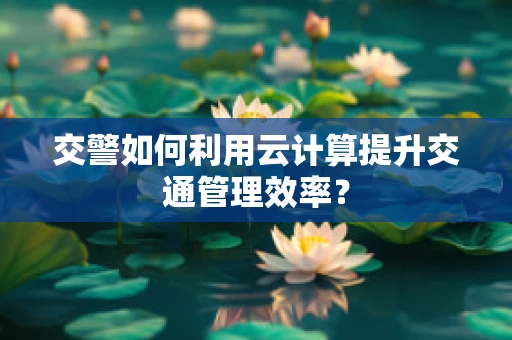交警如何利用云计算提升交通管理效率？