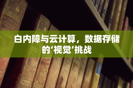 白内障与云计算，数据存储的‘视觉’挑战