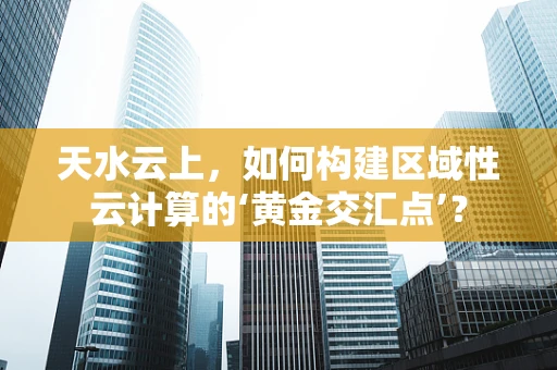 天水云上，如何构建区域性云计算的‘黄金交汇点’？