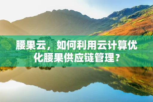 腰果云，如何利用云计算优化腰果供应链管理？