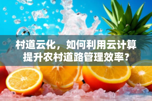 村道云化，如何利用云计算提升农村道路管理效率？