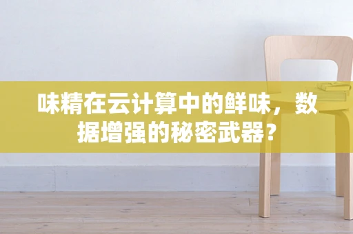 味精在云计算中的鲜味，数据增强的秘密武器？