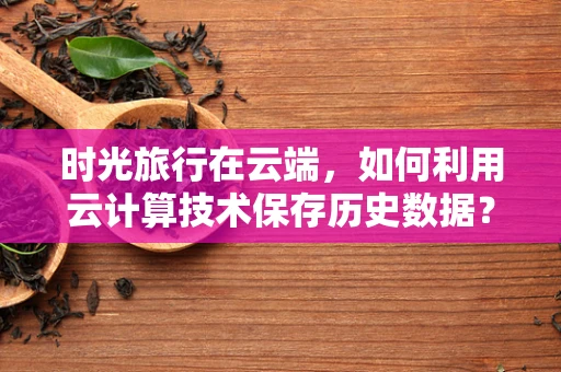 时光旅行在云端，如何利用云计算技术保存历史数据？
