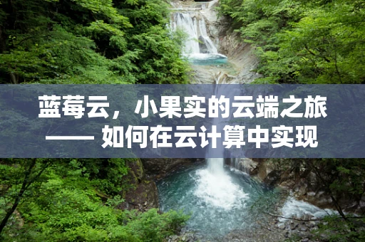 蓝莓云，小果实的云端之旅—— 如何在云计算中实现蓝莓种植的智能化管理？