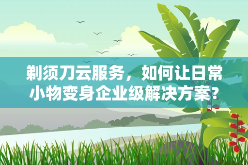 剃须刀云服务，如何让日常小物变身企业级解决方案？