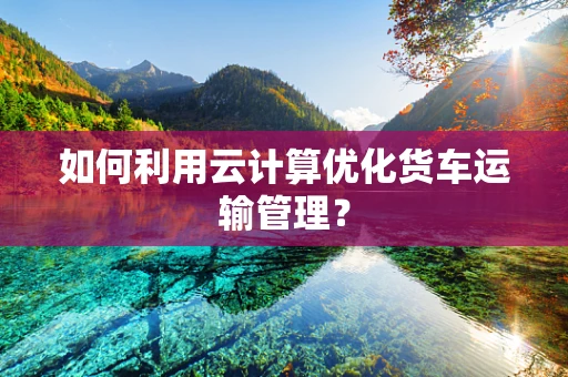 如何利用云计算优化货车运输管理？