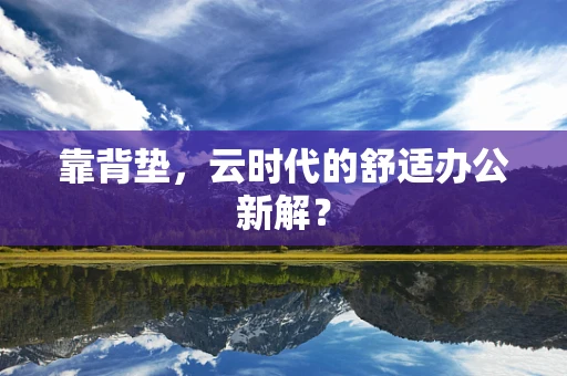 靠背垫，云时代的舒适办公新解？