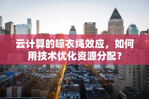 云计算的晾衣绳效应，如何用技术优化资源分配？