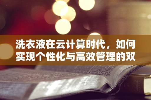 洗衣液在云计算时代，如何实现个性化与高效管理的双赢？