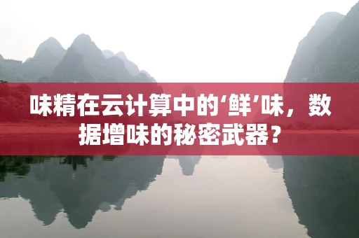 味精在云计算中的‘鲜’味，数据增味的秘密武器？