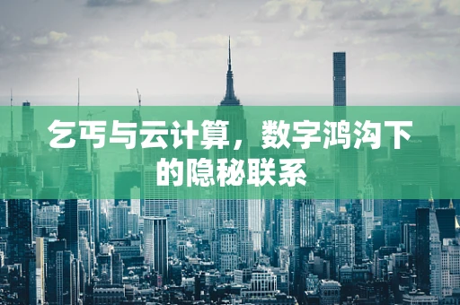 乞丐与云计算，数字鸿沟下的隐秘联系