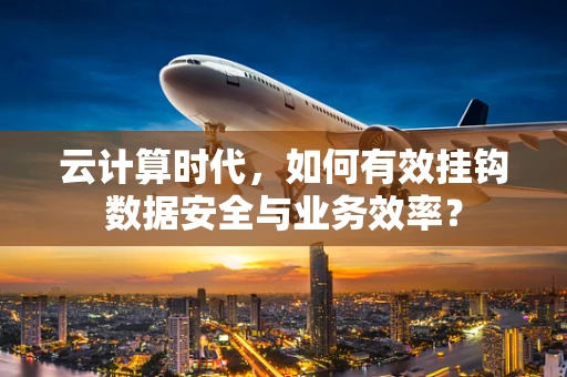 云计算时代，如何有效挂钩数据安全与业务效率？