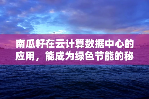 南瓜籽在云计算数据中心的应用，能成为绿色节能的秘密武器吗？