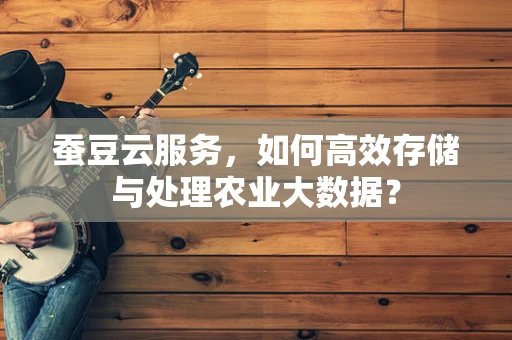 蚕豆云服务，如何高效存储与处理农业大数据？