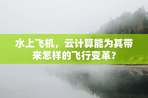 水上飞机，云计算能为其带来怎样的飞行变革？