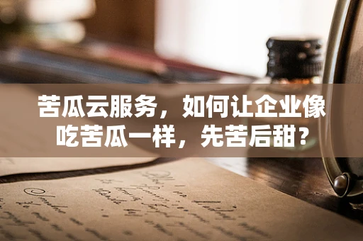 苦瓜云服务，如何让企业像吃苦瓜一样，先苦后甜？