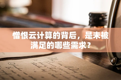 憎恨云计算的背后，是未被满足的哪些需求？