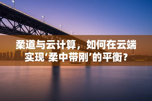 柔道与云计算，如何在云端实现‘柔中带刚’的平衡？
