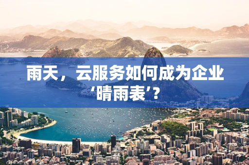 雨天，云服务如何成为企业‘晴雨表’？
