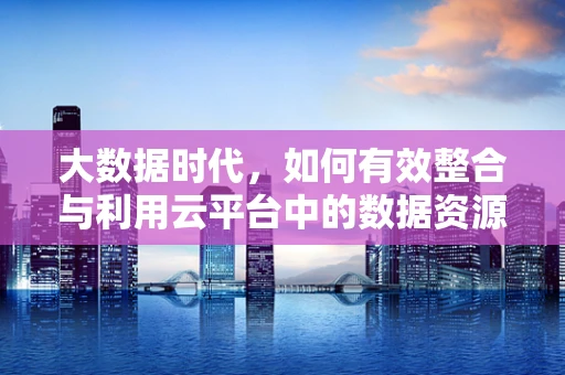 大数据时代，如何有效整合与利用云平台中的数据资源？