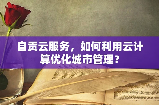 自贡云服务，如何利用云计算优化城市管理？