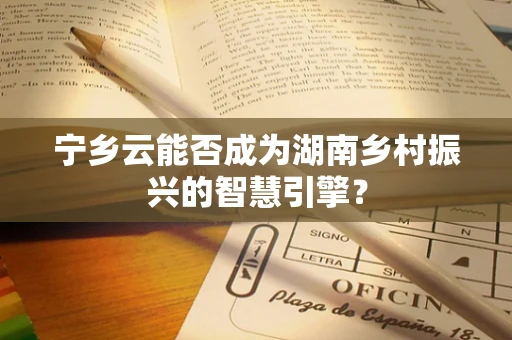 宁乡云能否成为湖南乡村振兴的智慧引擎？