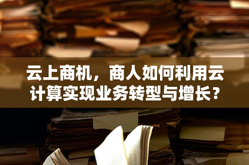 云上商机，商人如何利用云计算实现业务转型与增长？