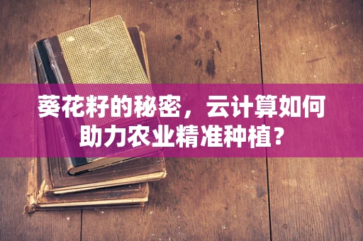 葵花籽的秘密，云计算如何助力农业精准种植？