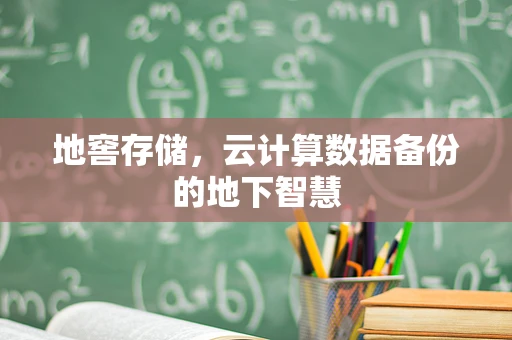 地窖存储，云计算数据备份的地下智慧