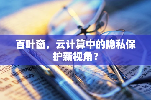 百叶窗，云计算中的隐私保护新视角？