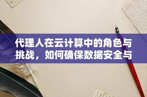 代理人在云计算中的角色与挑战，如何确保数据安全与合规性？