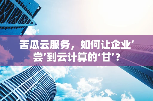 苦瓜云服务，如何让企业‘尝’到云计算的‘甘’？