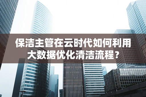 保洁主管在云时代如何利用大数据优化清洁流程？