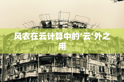风衣在云计算中的‘云’外之用