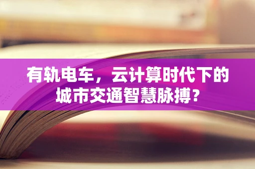 有轨电车，云计算时代下的城市交通智慧脉搏？