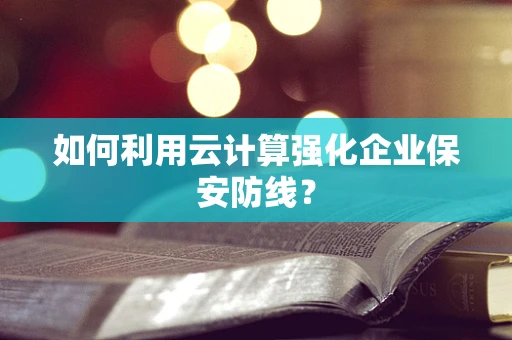 如何利用云计算强化企业保安防线？